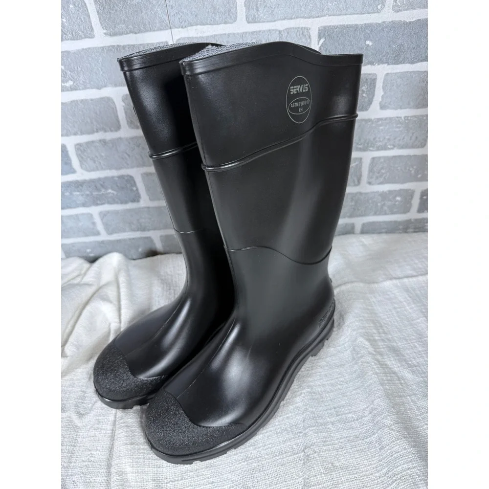 Servus 18822 Mens Black‎ PVC Waterproof Knee High Work Boots EH Rated Size 11